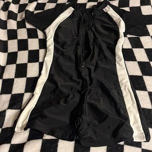 Black and white swimming suit